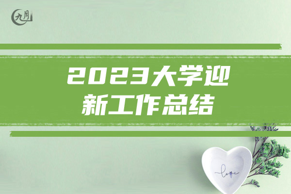 2023大学迎新工作总结