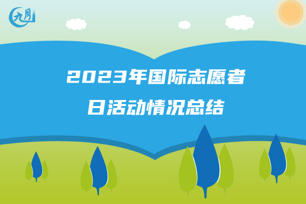 2023年国际志愿者日活动情况总结