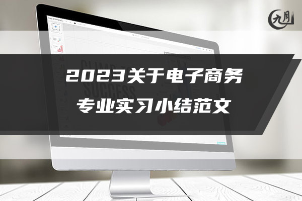 2023关于电子商务专业实习小结范文