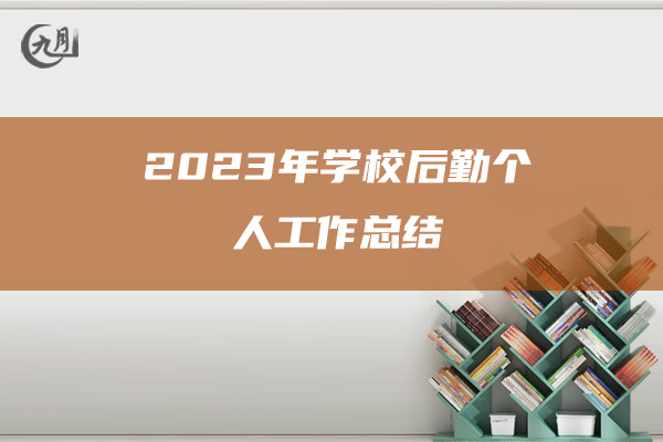 2023年学校后勤个人工作总结