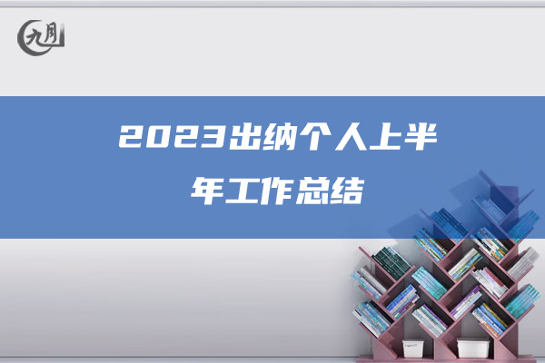 2023出纳个人上半年工作总结