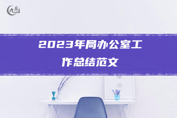 2023年局办公室工作总结范文