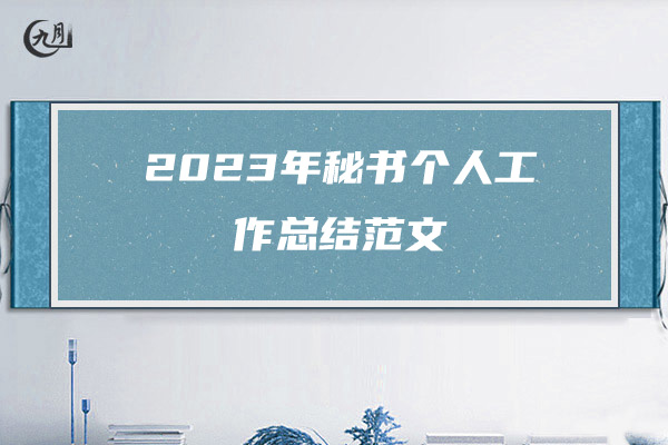 2023年秘书个人工作总结范文