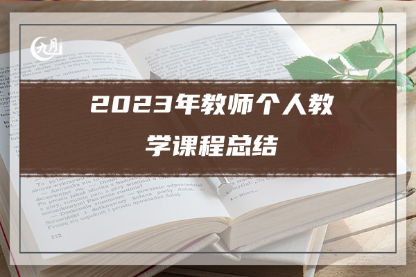 2023年教师个人教学课程总结