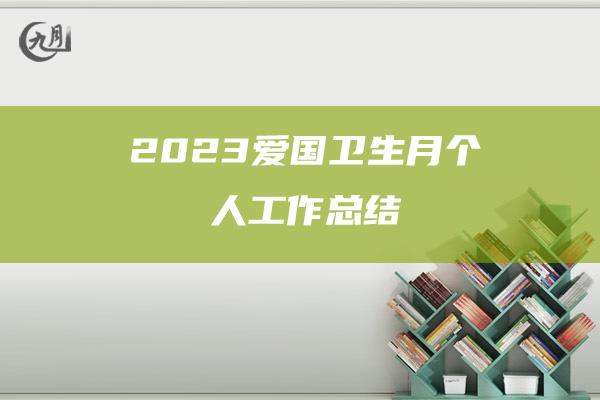 2023爱国卫生月个人工作总结