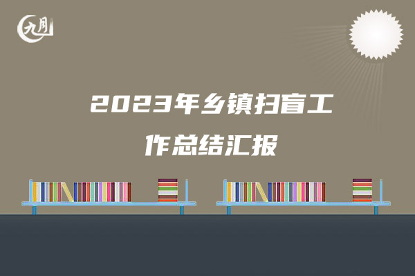 2023年乡镇扫盲工作总结汇报