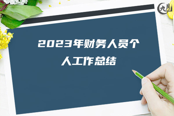 2023年财务人员个人工作总结