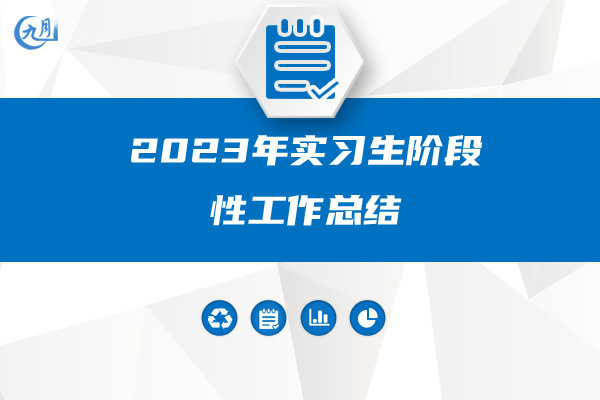 2023年实习生阶段性工作总结