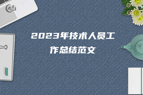 2023年技术人员工作总结范文