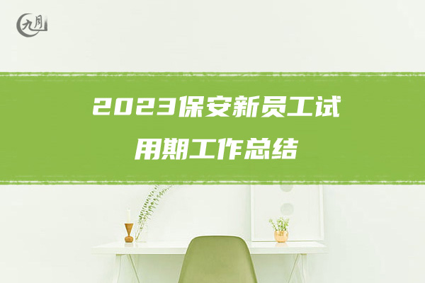 2023保安新员工试用期工作总结