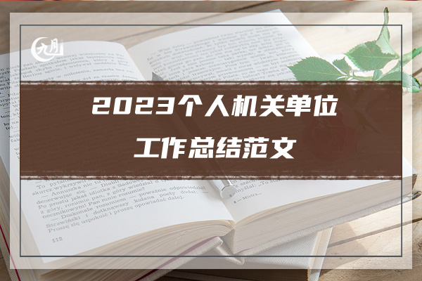 2023个人机关单位工作总结范文