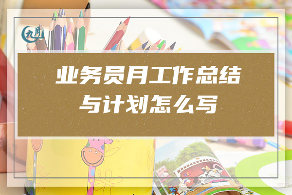 业务员月工作总结与计划怎么写