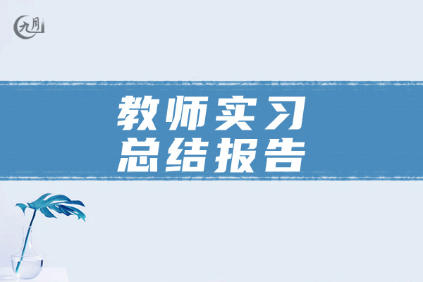 教师实习总结报告