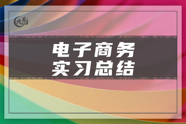 电子商务实习总结