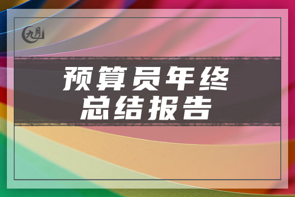 预算员年终总结报告