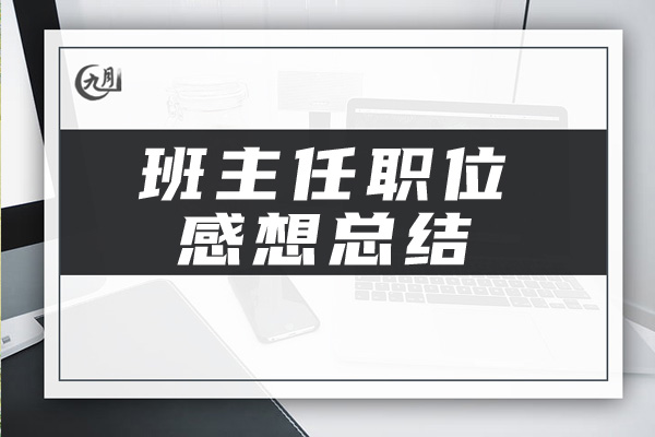 班主任职位感想总结