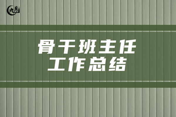 骨干班主任工作总结