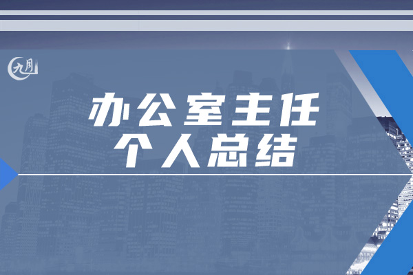 办公室主任个人总结