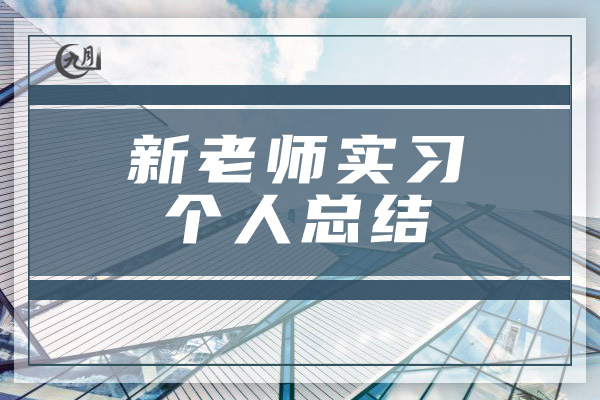 新老师实习个人总结