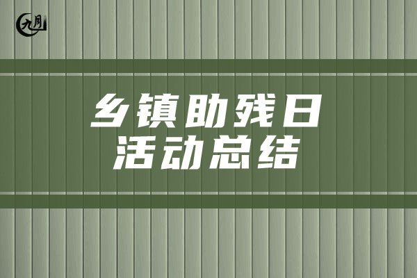 乡镇助残日活动总结