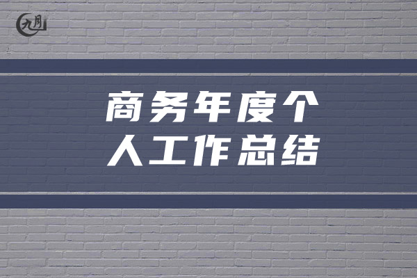 商务年度个人工作总结