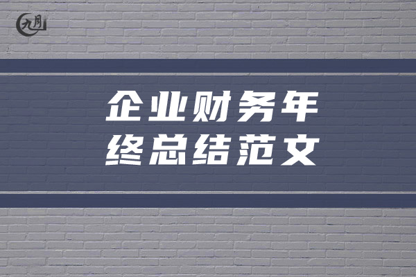 企业财务年终总结范文