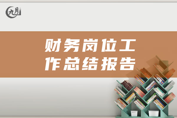 财务岗位工作总结报告