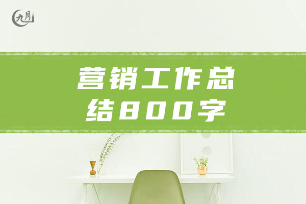 营销工作总结800字