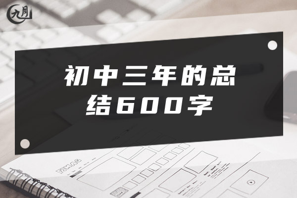 初中三年的总结600字