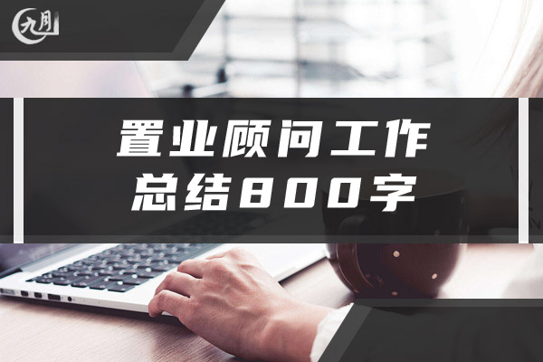 置业顾问工作总结800字