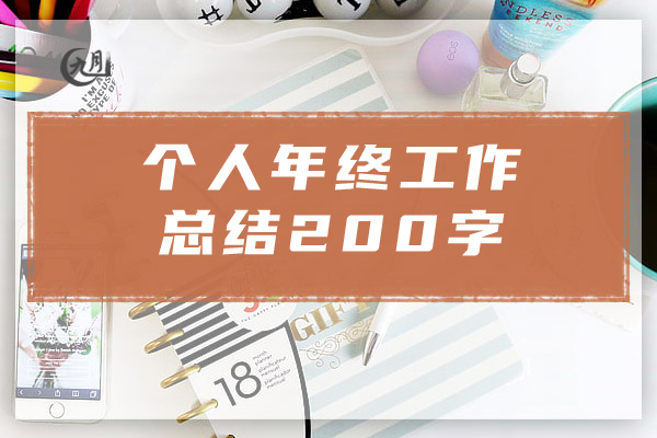 个人年终工作总结200字