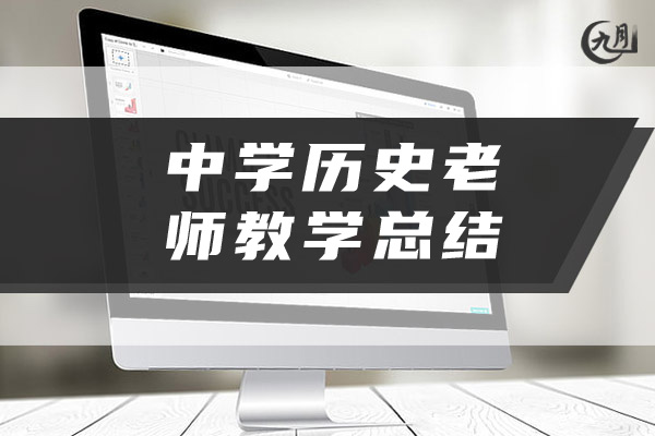 中学历史老师教学总结