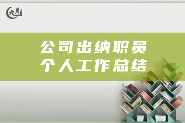 公司出纳职员个人工作总结