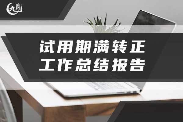 试用期满转正工作总结报告