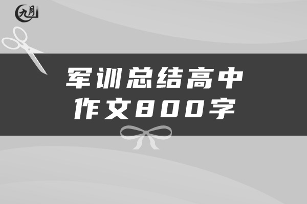 军训总结高中作文800字