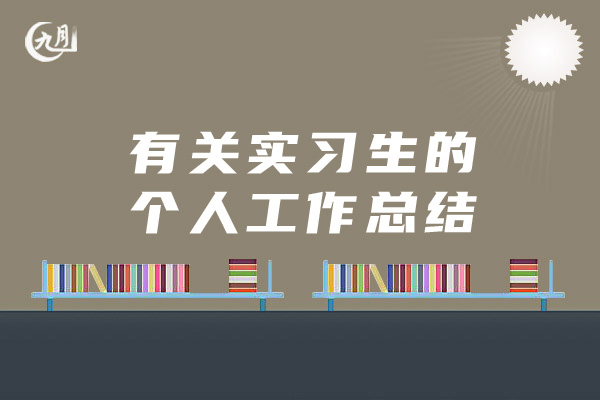 有关实习生的个人工作总结