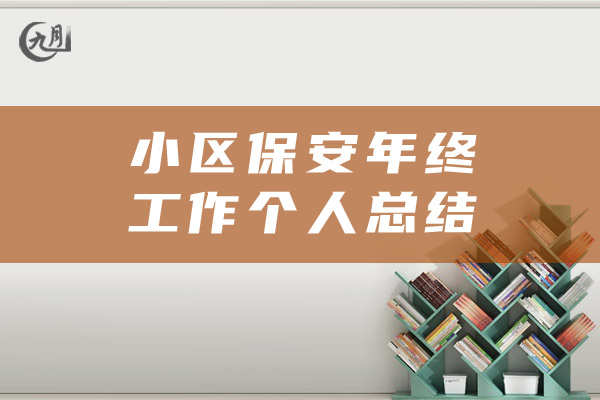 小区保安年终工作个人总结