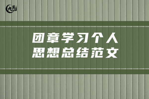 团章学习个人思想总结范文