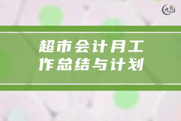 超市会计月工作总结与计划