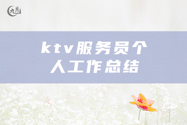 ktv服务员个人工作总结