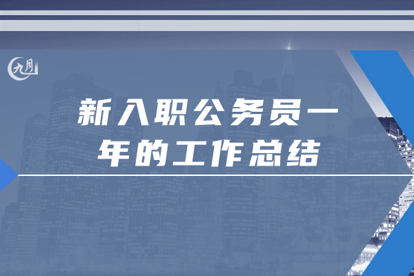 新入职公务员一年的工作总结