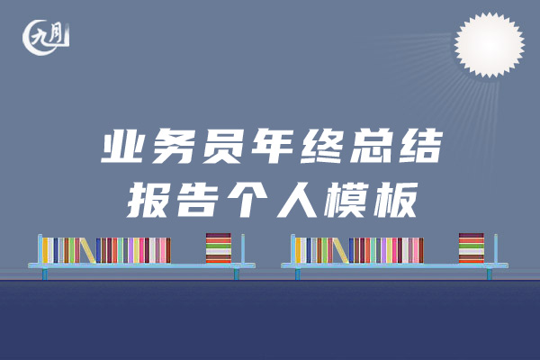 业务员年终总结报告个人模板